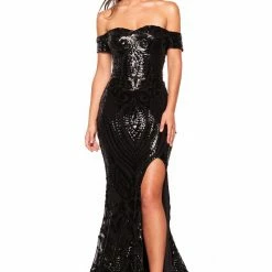 A&N Boutique A&N Luxe Kora Sequin Gown - Black Made To Order