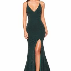 A&N Boutique A&N Luxe Iesha Shimmering Gown - Forest Green Made To Order