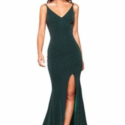 A&N Boutique A&N Luxe Maia Shimmering Gown - Forest Green