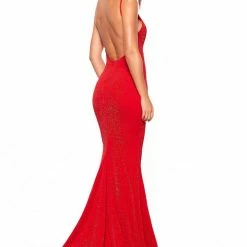 A&N Boutique A&N Luxe Maia Shimmering Gown - Red Made To Order