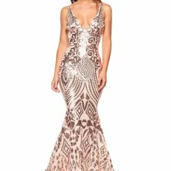 A&N Boutique A&N Luxe Sapphira Sequin Gown - Rose Gold
