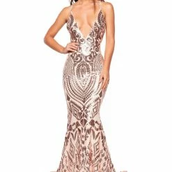 A&N Boutique A&N Luxe Kalila Sequin Gown - Rose Gold Made To Order