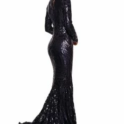 A&N Boutique A&N Luxe Cosimia Sequin Gown - Navy Made To Order