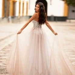 A&N Boutique Lediana Beaded Tulle Gown Spain Collection