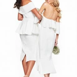 A&N Boutique Made To Order A&N Bridesmaids Selena Ponti Dress - White